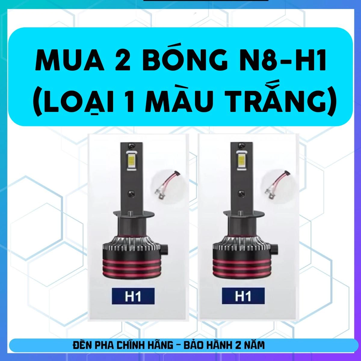 Đèn Led Pha ( N8 - N8S ) H4 -H11-H7-H1-H3-HB3 -HB4 cho OTO - Xe Máy - Công Suất 60W Cos - 65W Pha- BH 24 tháng