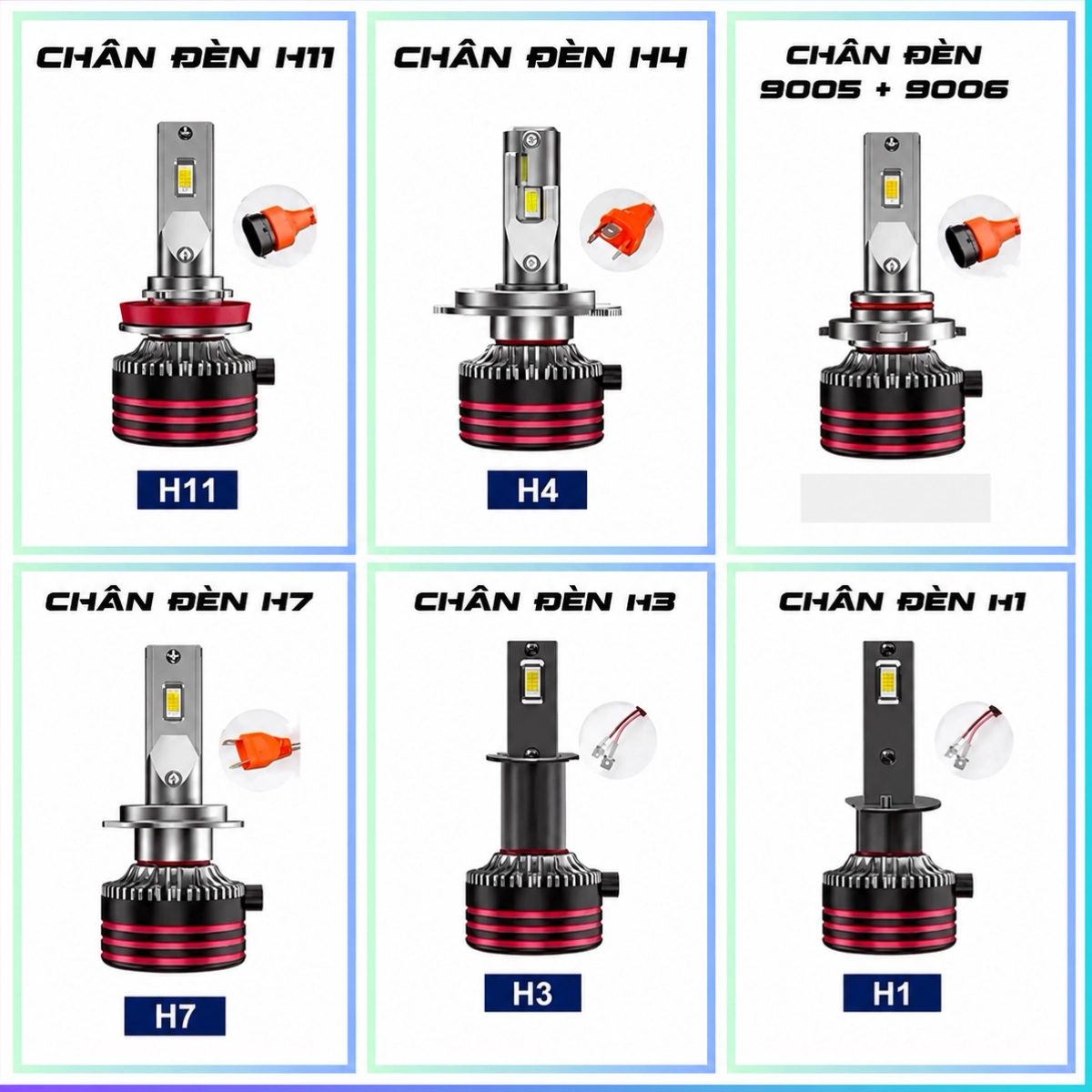 Đèn Led Pha ( N8 - N8S ) H4 -H11-H7-H1-H3-HB3 -HB4 cho OTO - Xe Máy - Công Suất 60W Cos - 65W Pha- BH 24 tháng