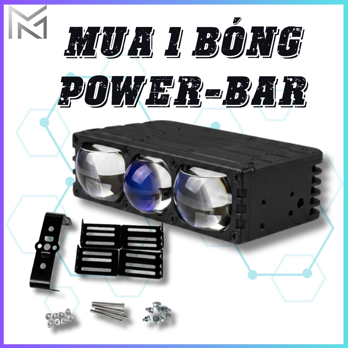 ĐÈN TRỢ SÁNG POWER BAR 90w ÁNH SÁNG TRẮNG  . CÓ QUẠT TẢN NHIỆT