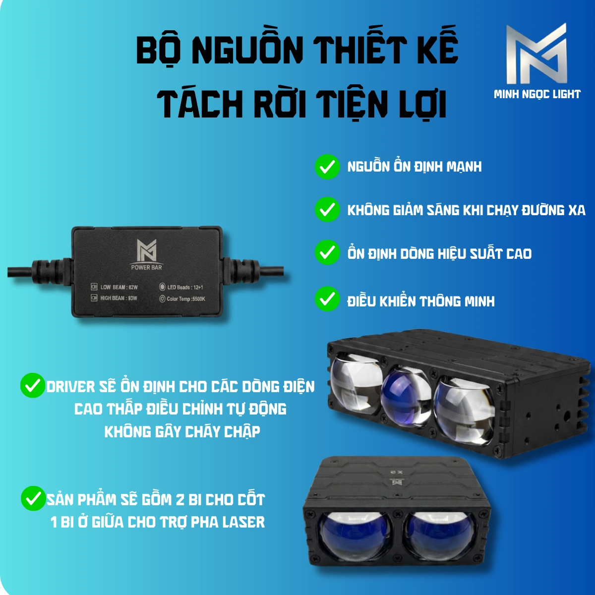ĐÈN TRỢ SÁNG POWER BAR 90w ÁNH SÁNG TRẮNG  . CÓ QUẠT TẢN NHIỆT