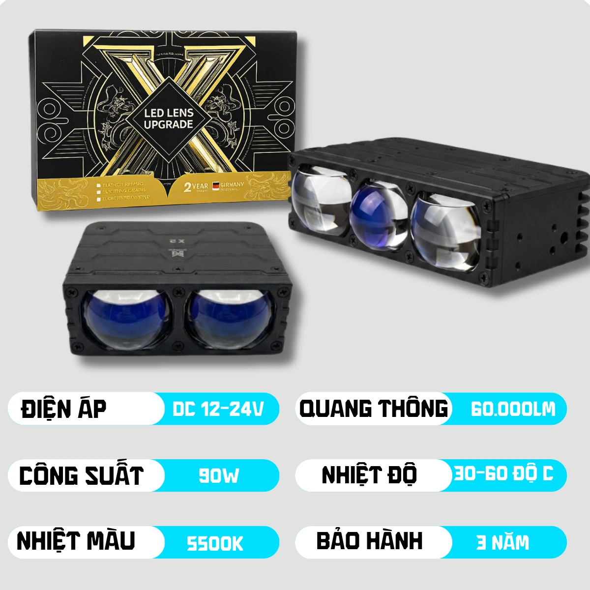 ĐÈN TRỢ SÁNG POWER BAR 90w ÁNH SÁNG TRẮNG  . CÓ QUẠT TẢN NHIỆT