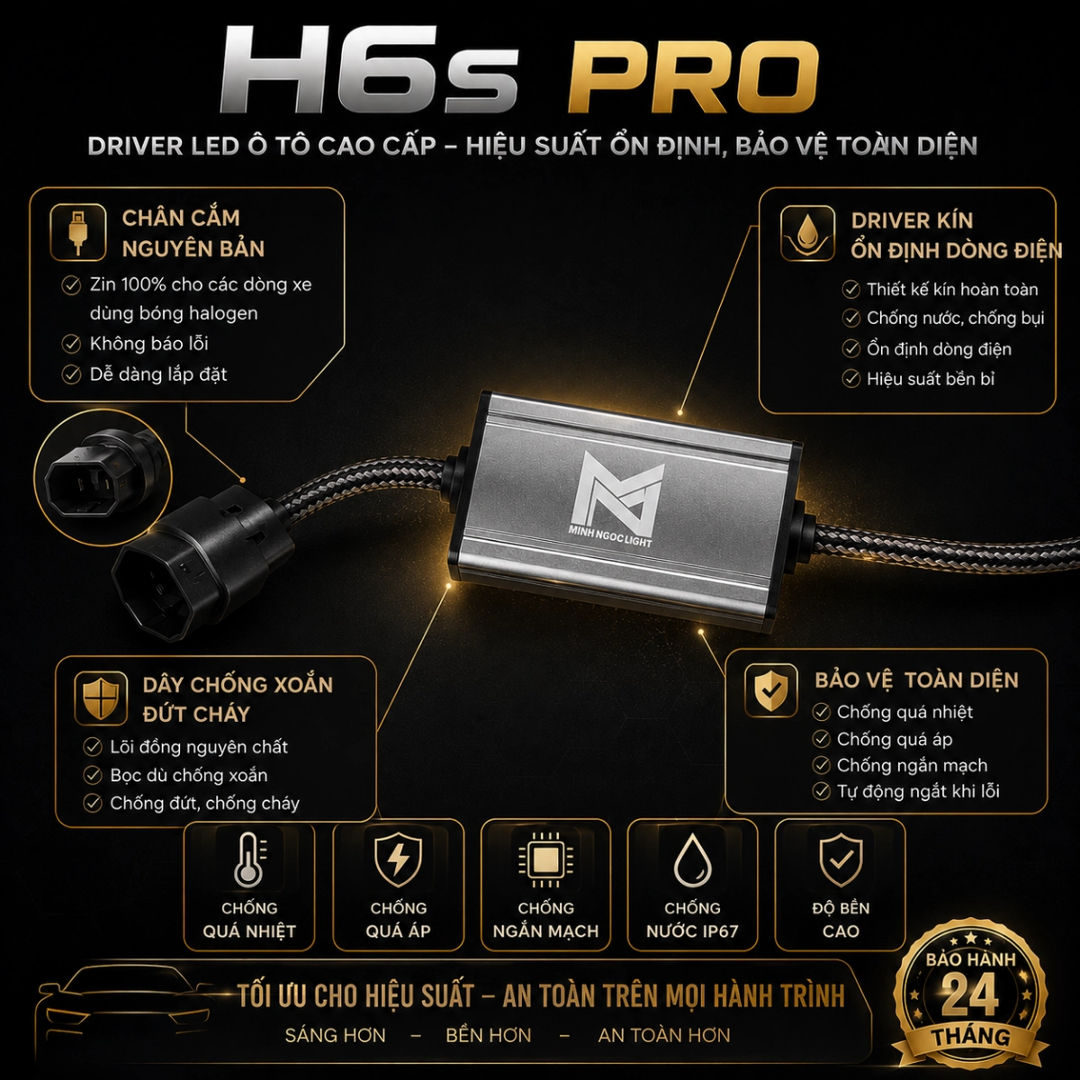Đèn Led H6S + N6 . Tháng 2 / 2026 Đủ chân cho các dòng oto