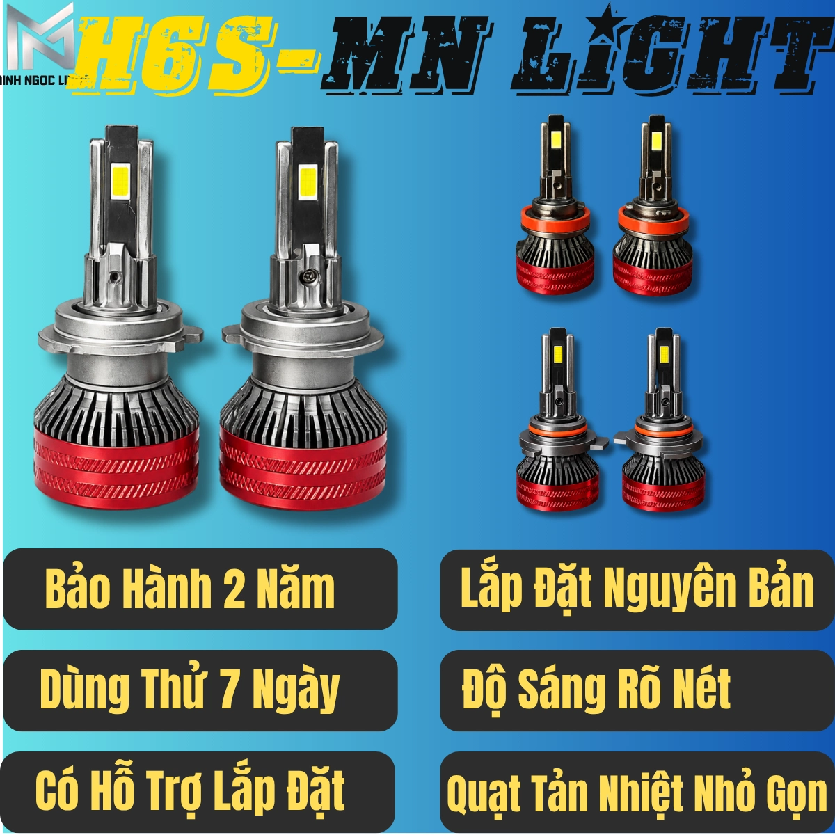 Đèn Led H6S + N6 . Tháng 2 / 2026 Đủ chân cho các dòng oto