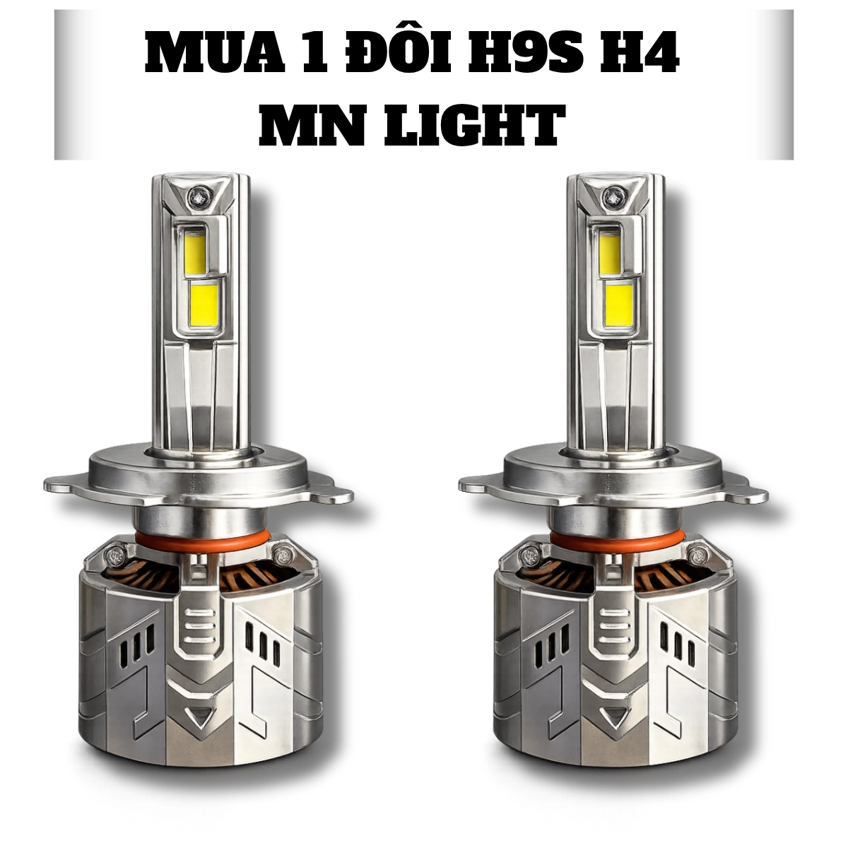Đèn led tăng sáng H9S -115w- BH 24 Tháng lỗi 1 đổi 1 Dành cho OTo Xe Máy  12 và 24V Bảo Hành 2 năm Đèn Pha
