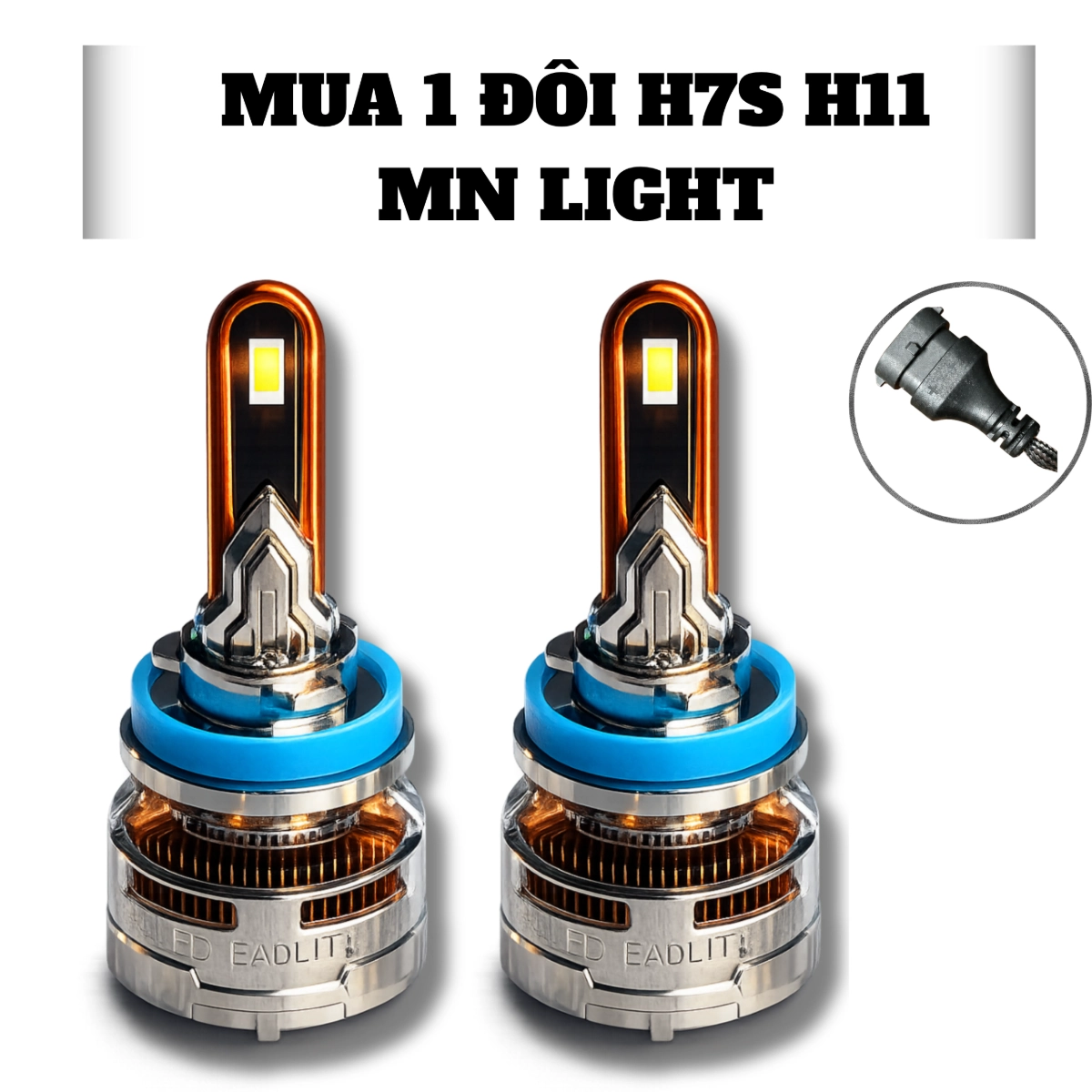 Đèn Led H7S  Mẫu 6/2026 Chân H4, H11 BH 24 Tháng