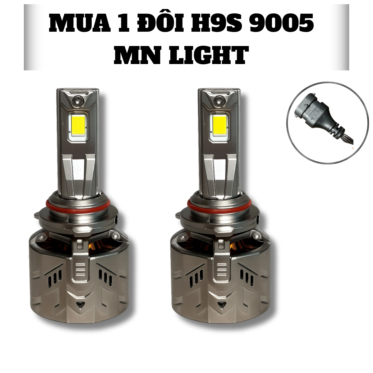 Đèn led tăng sáng H9S -115w- BH 24 Tháng lỗi 1 đổi 1 Dành cho OTo Xe Máy  12 và 24V Bảo Hành 2 năm Đèn Pha