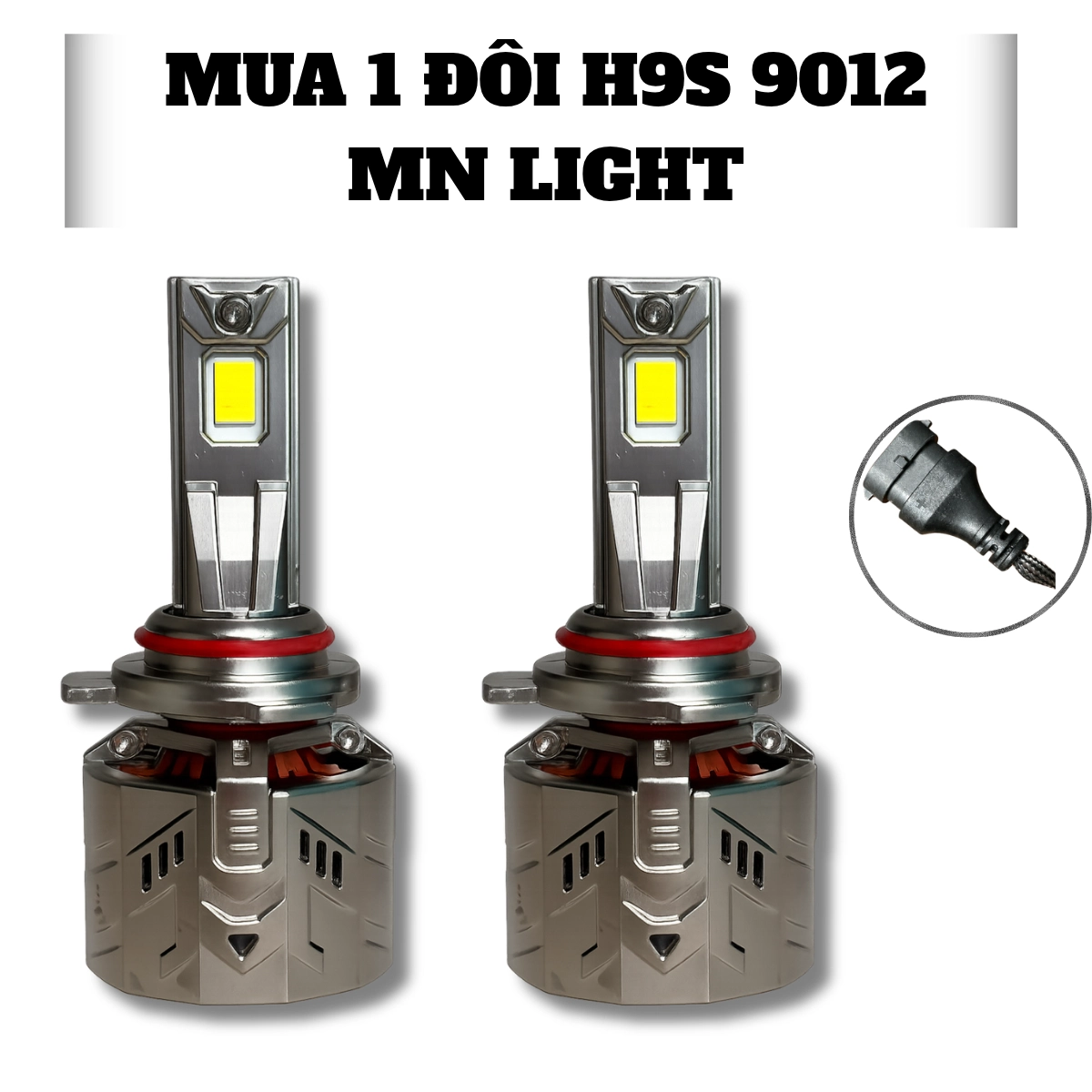 Đèn led tăng sáng H9S -115w- BH 24 Tháng lỗi 1 đổi 1 Dành cho OTo Xe Máy  12 và 24V Bảo Hành 2 năm Đèn Pha