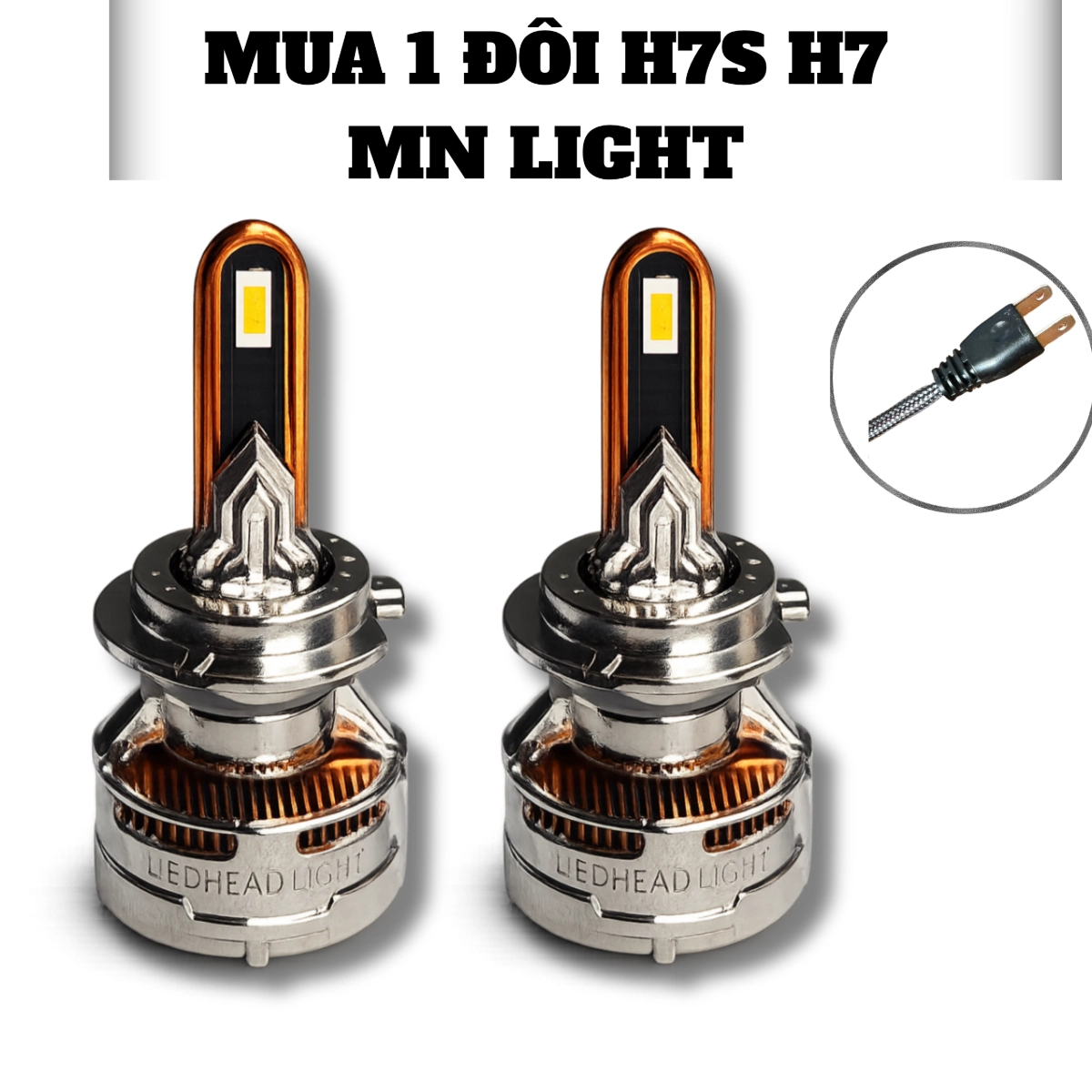 Đèn Led H7S  Mẫu 6/2026 Chân H4, H11 BH 24 Tháng
